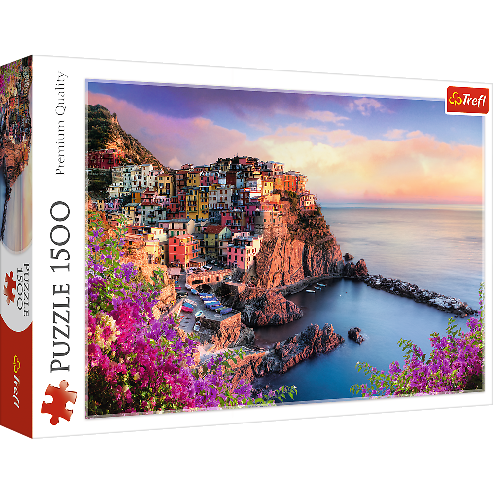 Puzzle Trefl Puzzle - Pohled na městečko Manarola, 1500 dílků — Celkový pohled