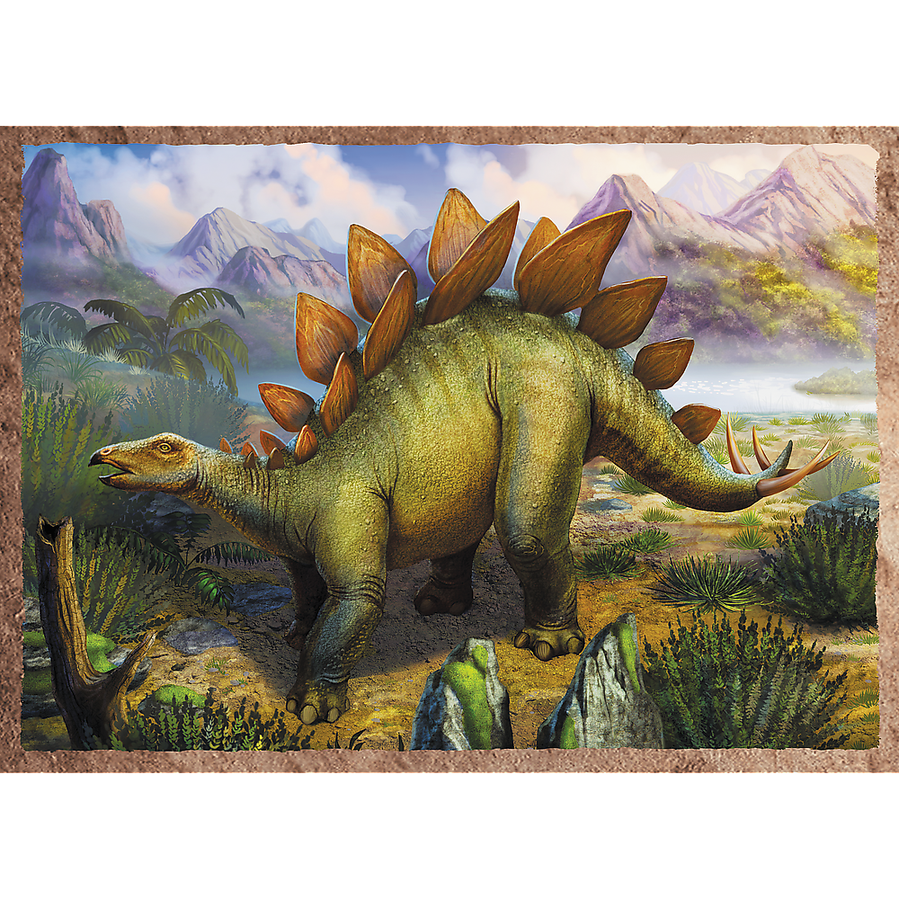 Puzzle Trefl 28 x 28 cm – 4 v 1 s dinosaury — Detail