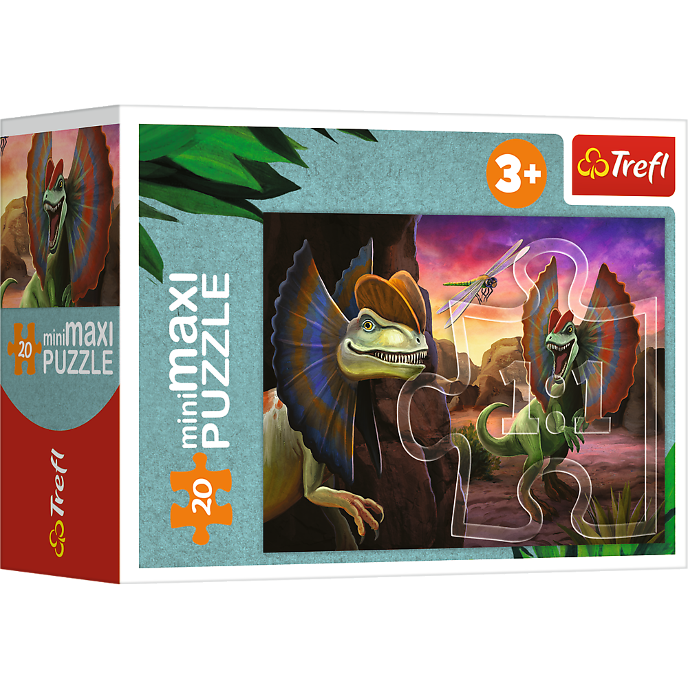 Puzzle miniMaxi Objevte svět dinosaurů TREFL 56036 — Celkový pohled