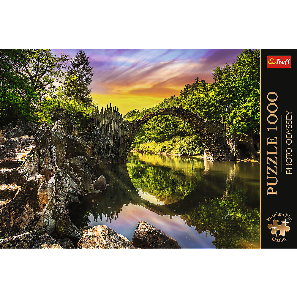 Puzzle Trefl 1000 dílků Most Rakotza v Kromlau — V provozu
