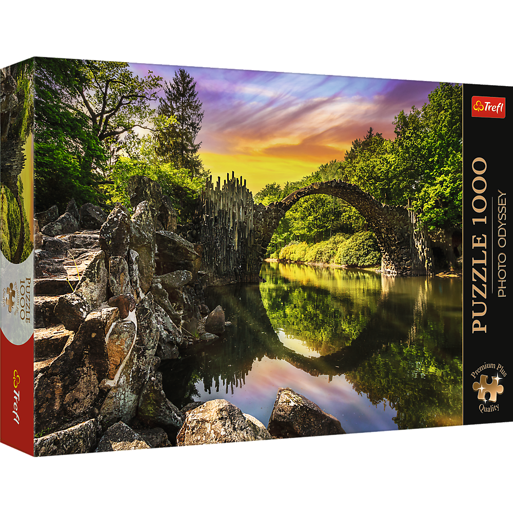 Puzzle Trefl 1000 dílků Most Rakotza v Kromlau — Celkový pohled