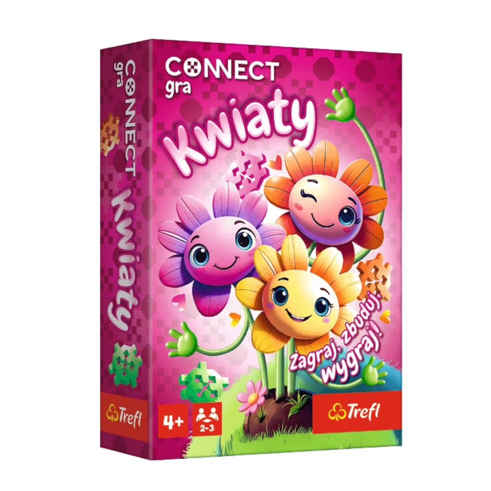 Karetní hra Trefl Gry Connect Kwiaty, cestovní balení — Detail