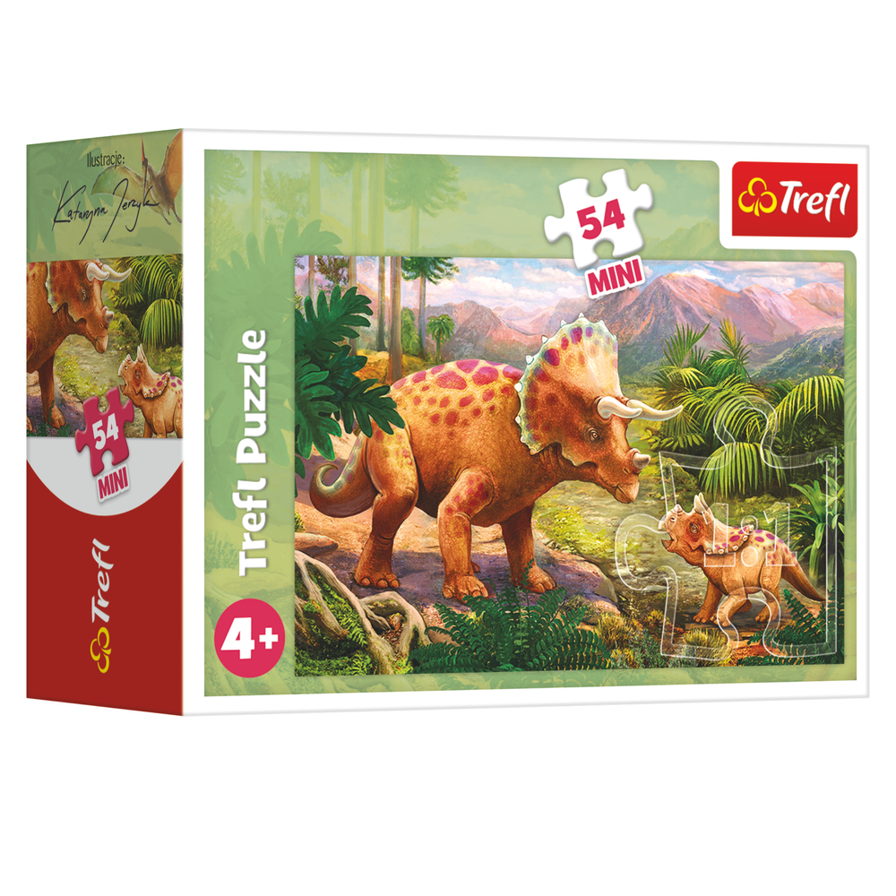 Trefl Puzzle Mini puzzle 54 dílků Neuvěřitelní dinosauři 3 (náhodný motiv) — Detail