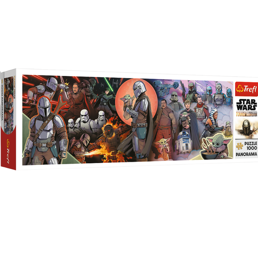 Trefl Puzzle Panorama Star Wars: The Mandalorian 1000 dílků — Celkový pohled