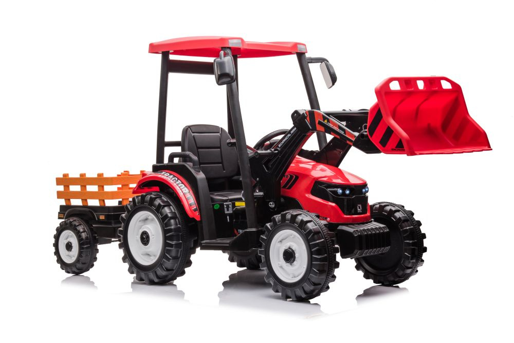 Dětský Elektrický Traktor s Přívěsem Hercules Červený 24V
