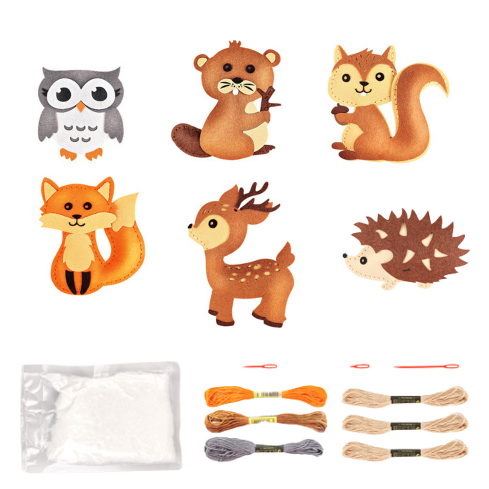 Filtová Lesní Zvířátka LEAN Toys, 6 kusů, 6+ — Detail
