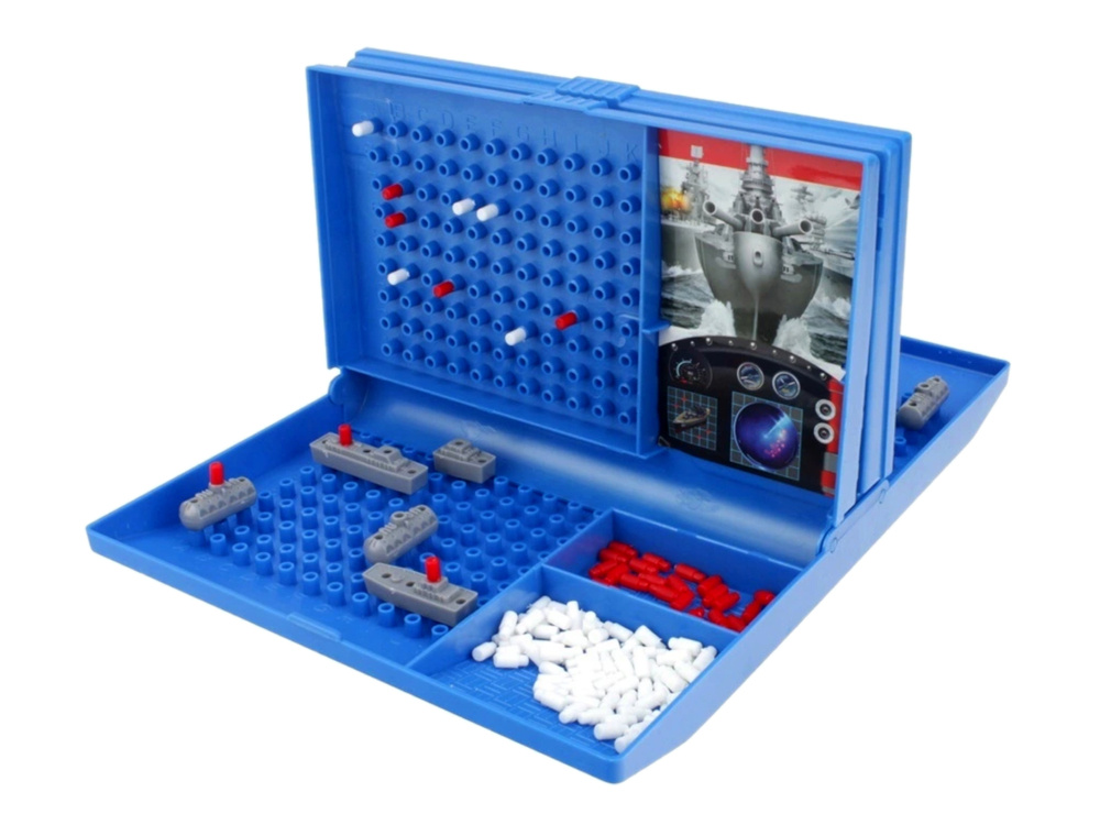 LEAN Toys Strategická hra Lodě v kufříku Modrá — V provozu