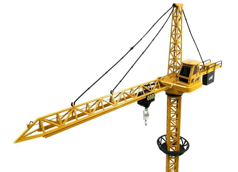Stavební jeřáb R/C vysoký 128 cm LEAN Toys s dálkovým ovládáním a ochrannou helmu — Detail jeřábu