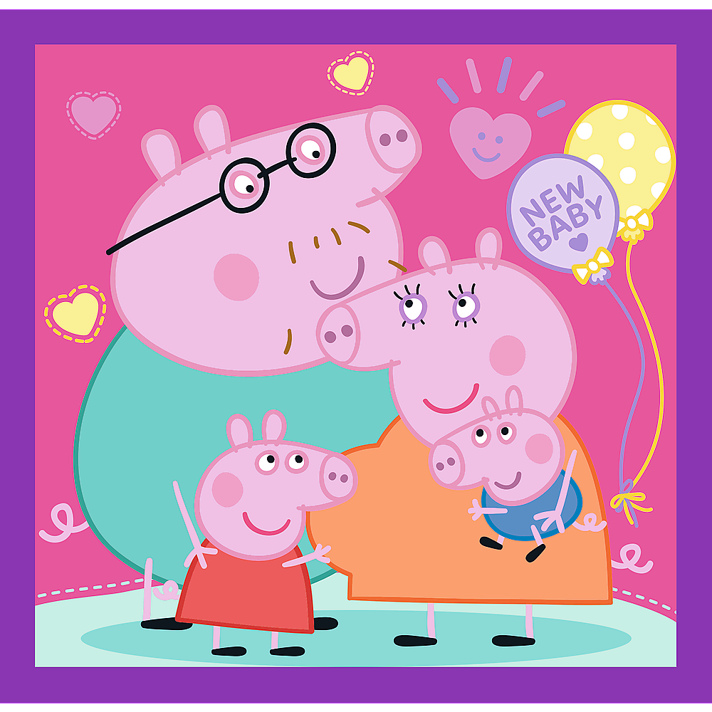 Dětské puzzle 3v1 - Zvyklosti Peppa Pig (20, 36, 50 dílků) - Ekologické a kvalitní zpracování — V provozu