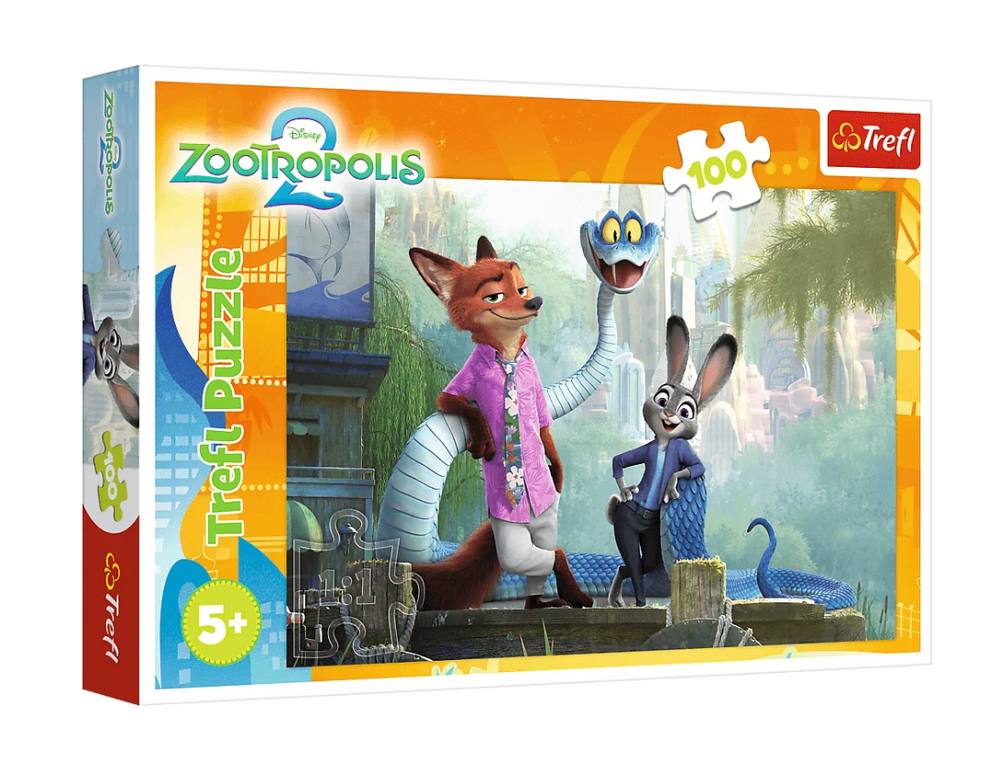 LEAN Toys Puzzle Zootopia 100 dílků — Celkový pohled