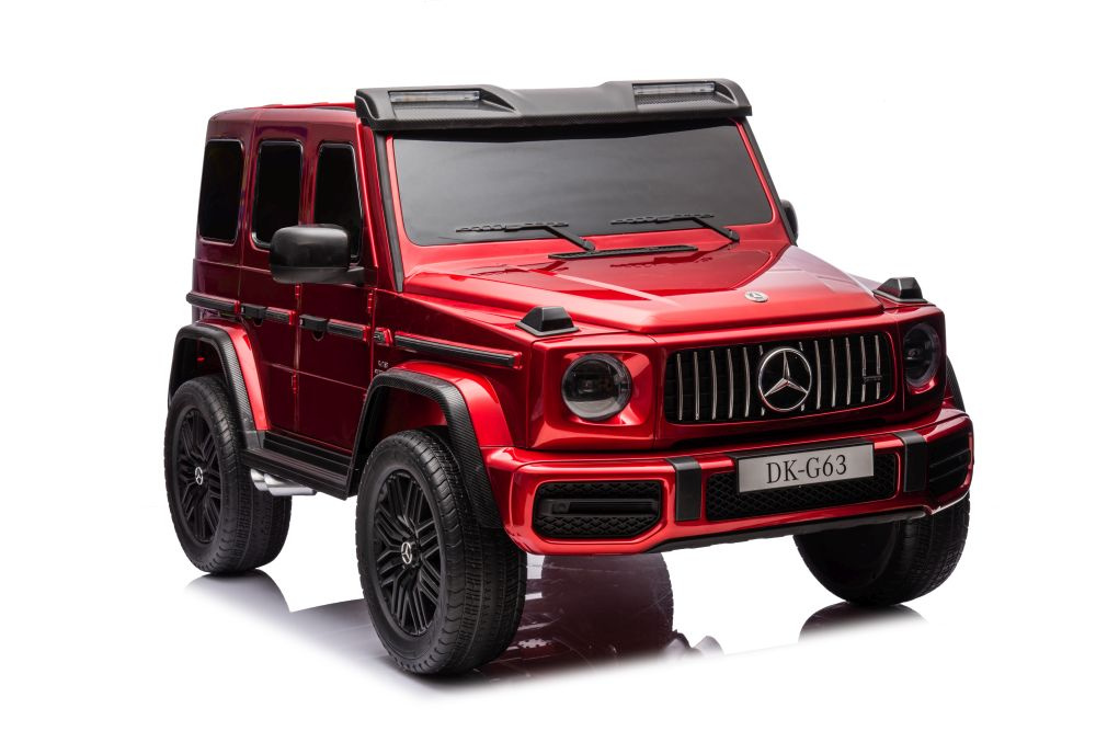 Elektrické autíčko Mercedes G63 XXL 24 V, červené, 4×200 W, 2 miesta, MP4, diaľkové ovládanie – LEAN Toys