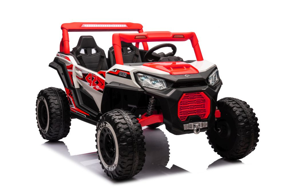 Elektrické auto Buggy NEL-913 červené 4x4, 24 V batéria, 4 motory 45 W, Bluetooth