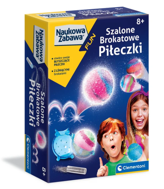 Sada zářivých brokátových míčků Clementoni 8005125507023 (velké množství kusů) — Celkový pohled na sadu