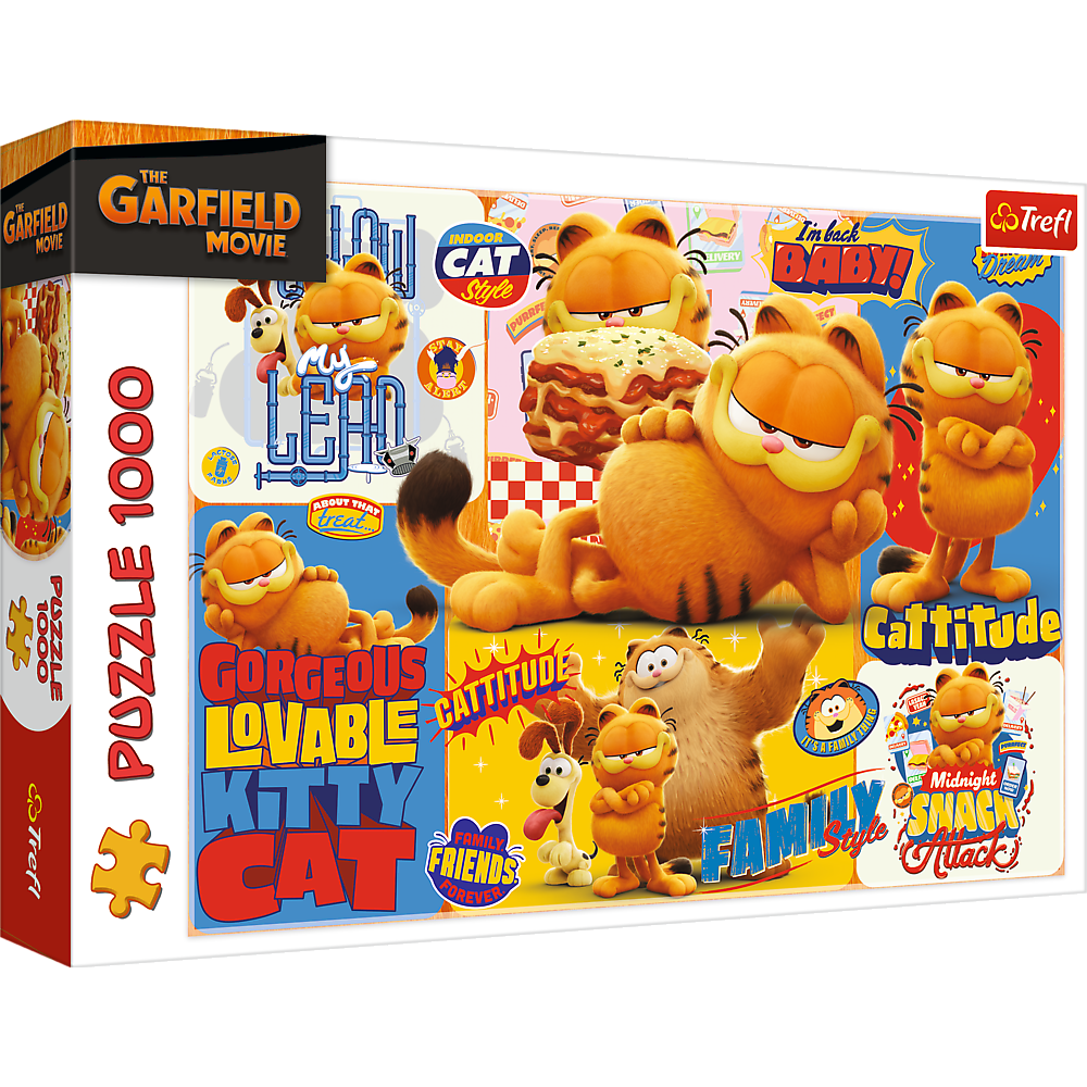 Puzzle Trefl 10935 - Dobrodružství Garfielda, 1000 dílků — Detail