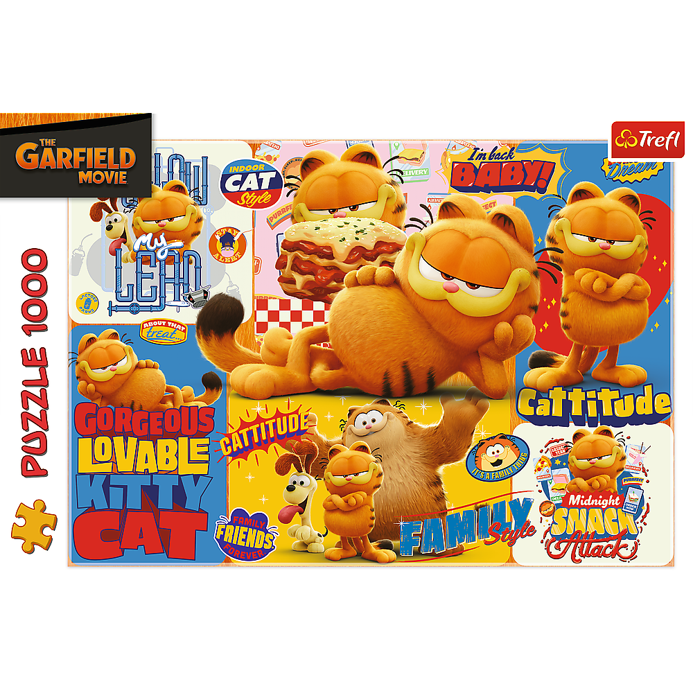Puzzle Trefl 10935 - Dobrodružství Garfielda, 1000 dílků — V provozu