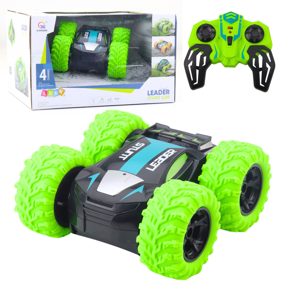 RC kaskadérske auto 360° zelené – vysoko odolný model pre deti od 3 rokov