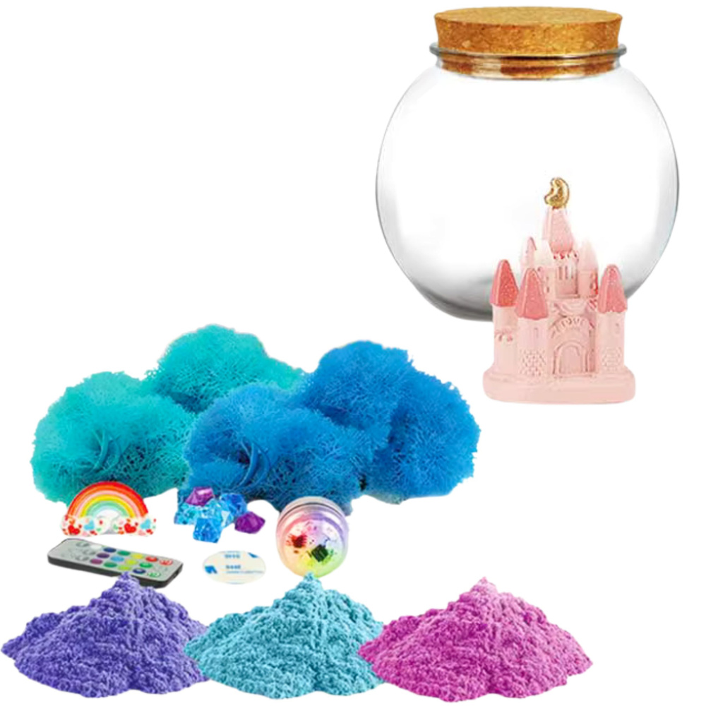 Sada Kreativní Terrarium s Jednorožcem - LED Lampička s Dálkovým Ovládáním — V provozu
