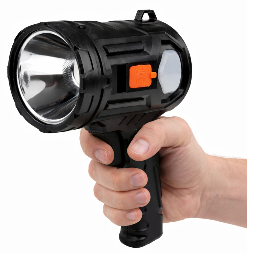 Svítilna LED LEAN s 6 režimy a powerbankou, voděodolná, 19 cm — V provozu