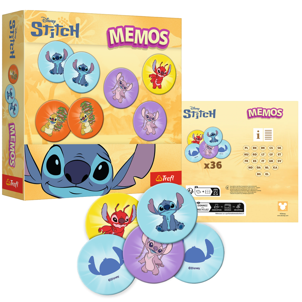 Paměťová hra Trefl Memos Lilo a Stitch pro děti — Detail