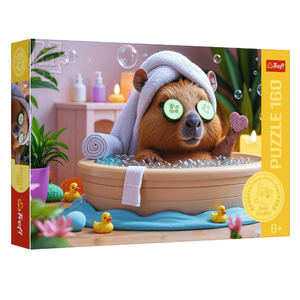 Trefl Puzzle 160 dílků Kapibara ve SPA od 6 let — Celkový pohled