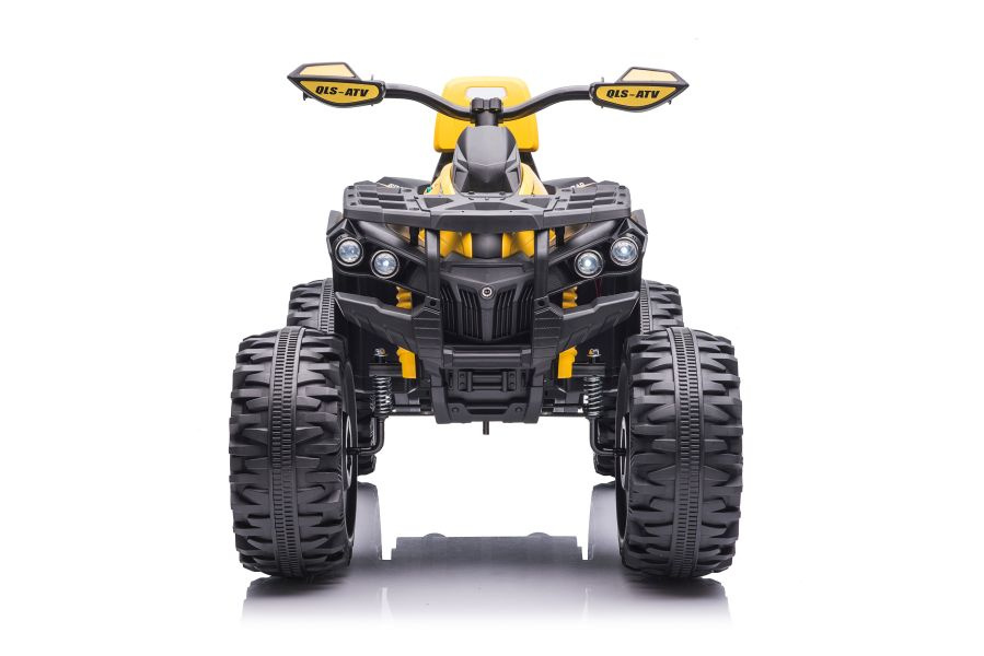 Elektrický čtyřkolový motocykl LEAN Toys QLS-3288 Žlutý 4x45W 12V10Ah 5 km/h 30 kg — Celkový pohled