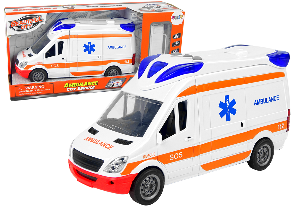 Interaktivní Sanitka Ambulance + Nosítka Světlo Zvuk