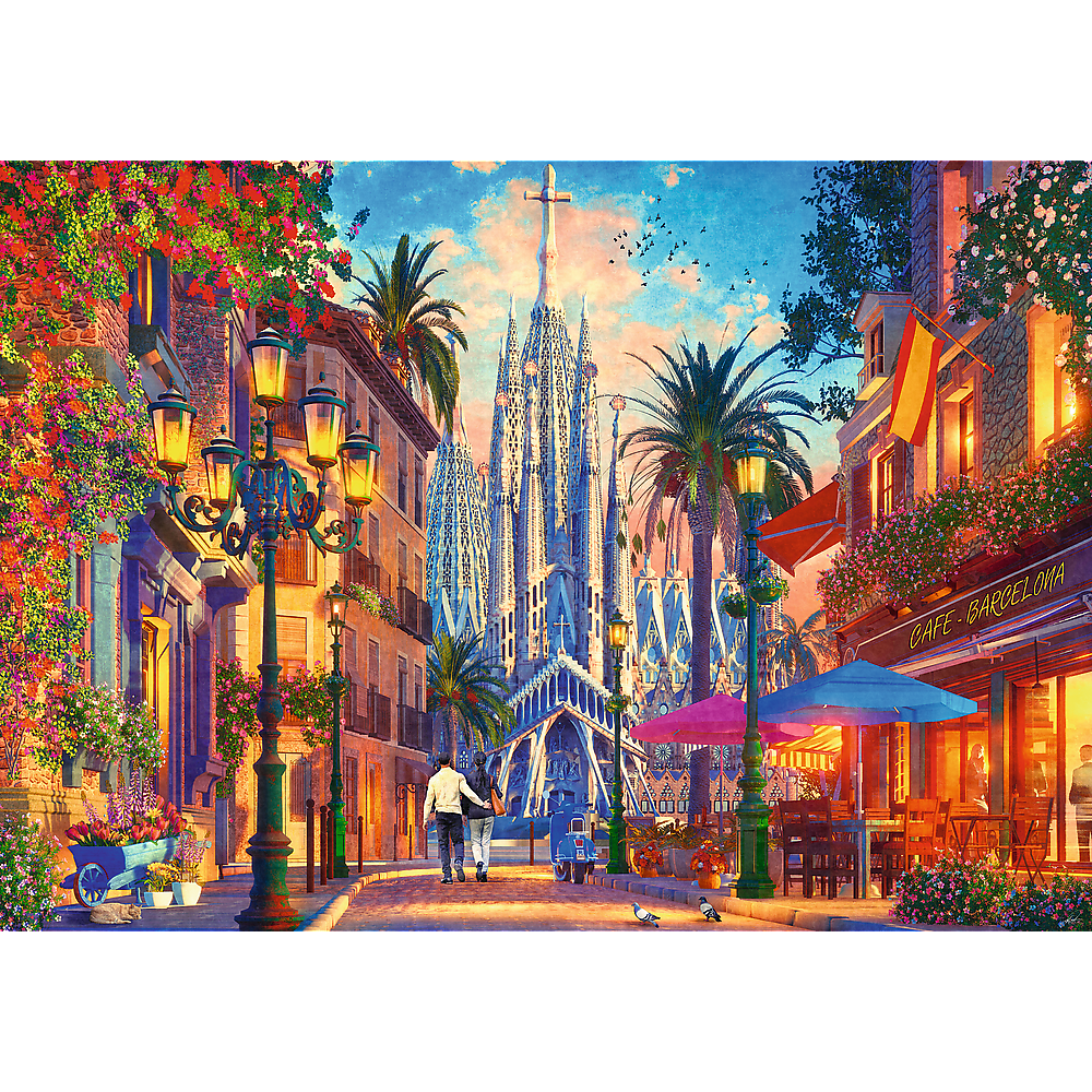 Puzzle Trefl Puzzle Barcelona, Španělsko 1500 dílů — Detail