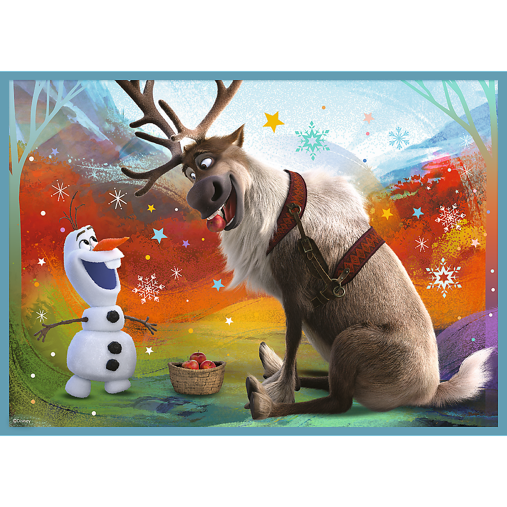 Puzzle Trefl 34381 – 4 v 1 (12, 15, 20, 24 dílků), Neobyčejný svět Frozen — V provozu