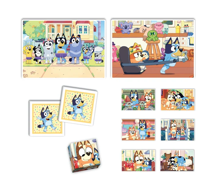 Clementoni BLUEY 18320 edukativní sada: puzzle, memo a obrázkové kostky 3+ — Detail