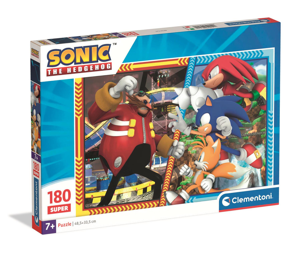 Clementoni Super Color Puzzle Sonic 180 dílků 48,5×33,5 cm (29795)