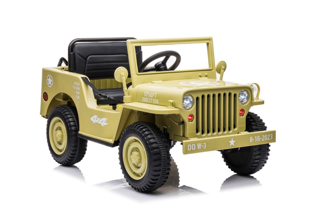 Detské elektrické autíčko JH-103 Khaki 4x4 LEAN Toys s batériovým pohonom