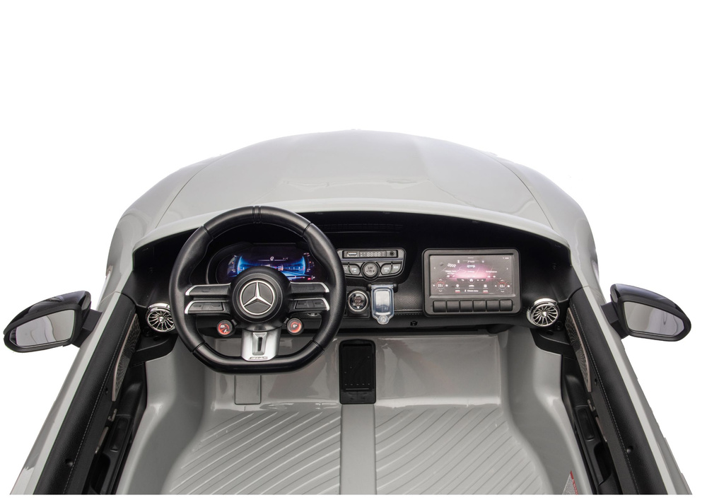 Detské elektrické auto Mercedes-AMG GT63 LEAN Toys, 24 V, 4 × 200 W, sivý lak – luxusná replika pre deti