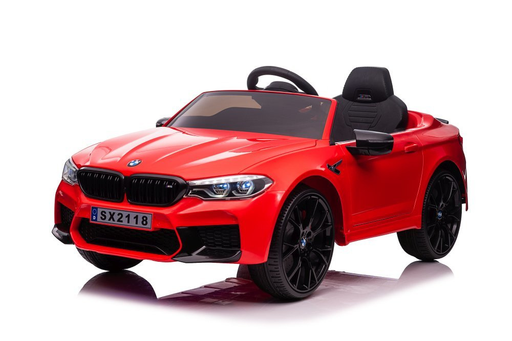Elektrické auto BMW M5 DRIFT červené akumulátorové vozítko SX2119 LEAN CARS 2x12V7Ah 24 V od 3 let — Bezpečnostní prvky