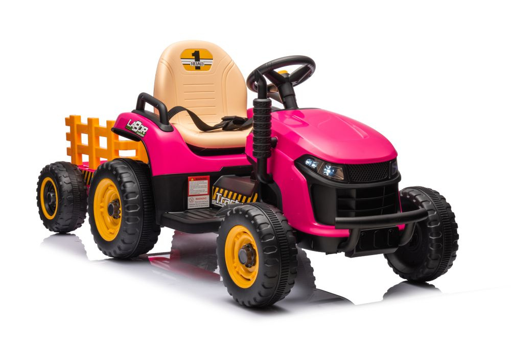 Elektrický traktor BBH-030 ružový s diaľkovým ovládačom a Bluetooth pre deti od 3 rokov