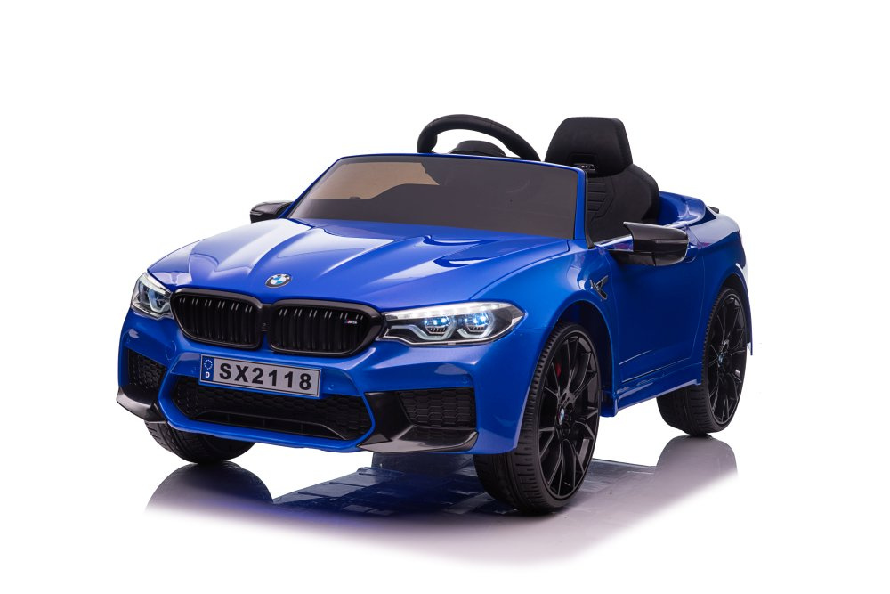 Elektrické autíčko BMW M5 DRIFT Modré LEAN CARS, 127 x 36 x 62 cm, od 3 let, s otevíranými dveřmi a ekoskórou — Detail