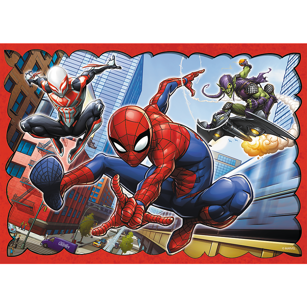 Puzzle 4v1 Hrdinský Spider-Man Trefl Puzzle, bezpečné a rozvíjí logické myšlení — V provozu