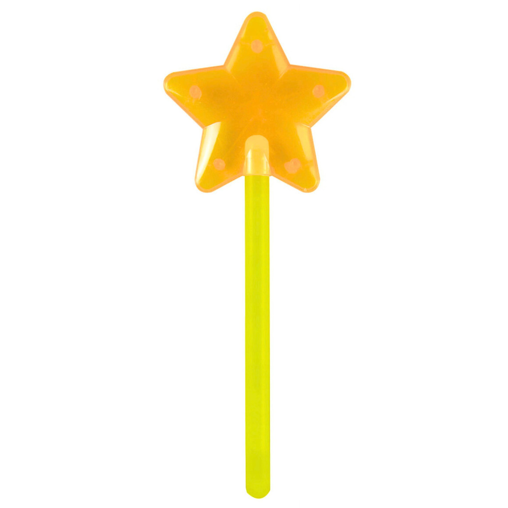 Svítící hůlka LEAN Toys ve tvaru hvězdy, bez baterií, vhodná od 3 let — Detail