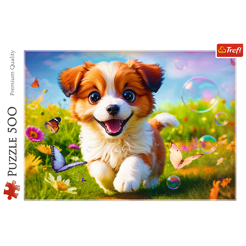 Puzzle Trefl 500 dílků – Veselý pejsek — V provozu