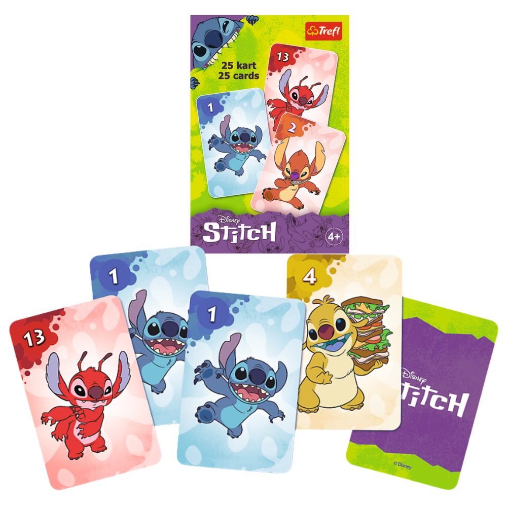 Karetní hra Černý Petr Disney Stitch – Trefl Gry, rozvíjí paměť a soustředění, vhodná pro děti všech věků — V provozu