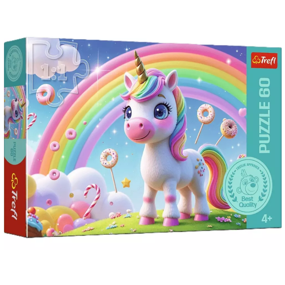 Dětské puzzle Trefl Cukrový svět 60 dílků 41×27 cm — Celkový pohled
