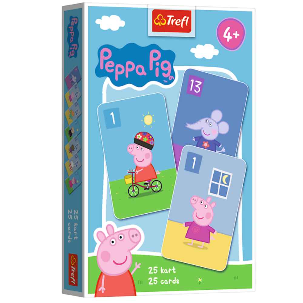 Karetní hra Trefl Gry Prasátko Peppa, 9 x 6 x 2 cm, vhodné pro děti od 3 let — Celkový pohled