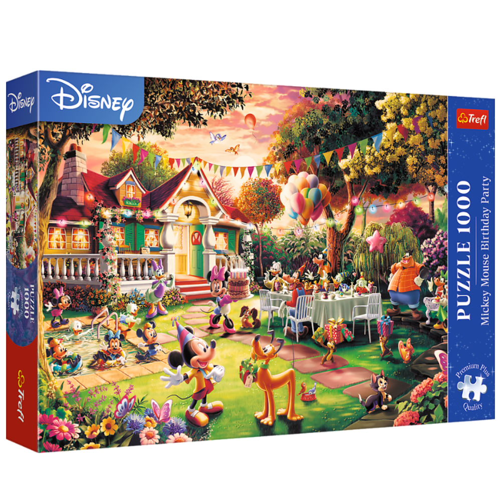 Trefl Premium Plus Puzzle 1000 dílků Disney – Mickey Mouse narozeniny — Celkový pohled