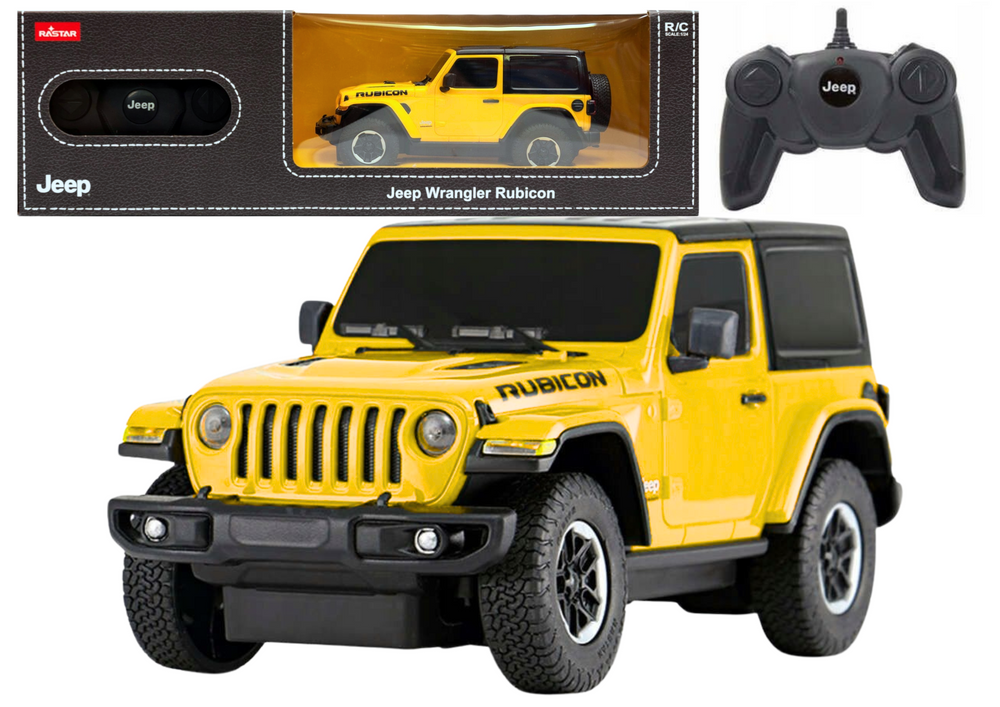 Auto R/C 1:24 Dálkově Ovládaný JEEP Wrangler JL Rubicon Žlutý