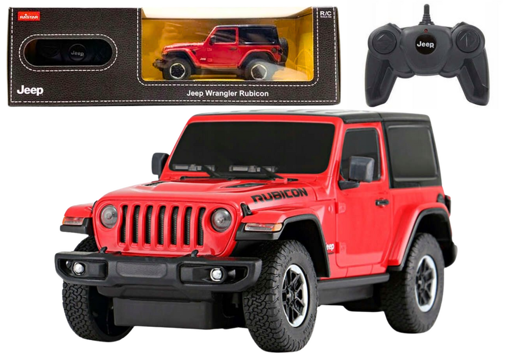 Dálkově ovládané auto R/C 1:24 JEEP Wrangler JL Rubicon Červený