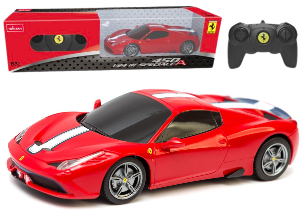 Závodní RC Auto 1:24 Ferrari 458 Speciale Červené Dálkově Ovládané