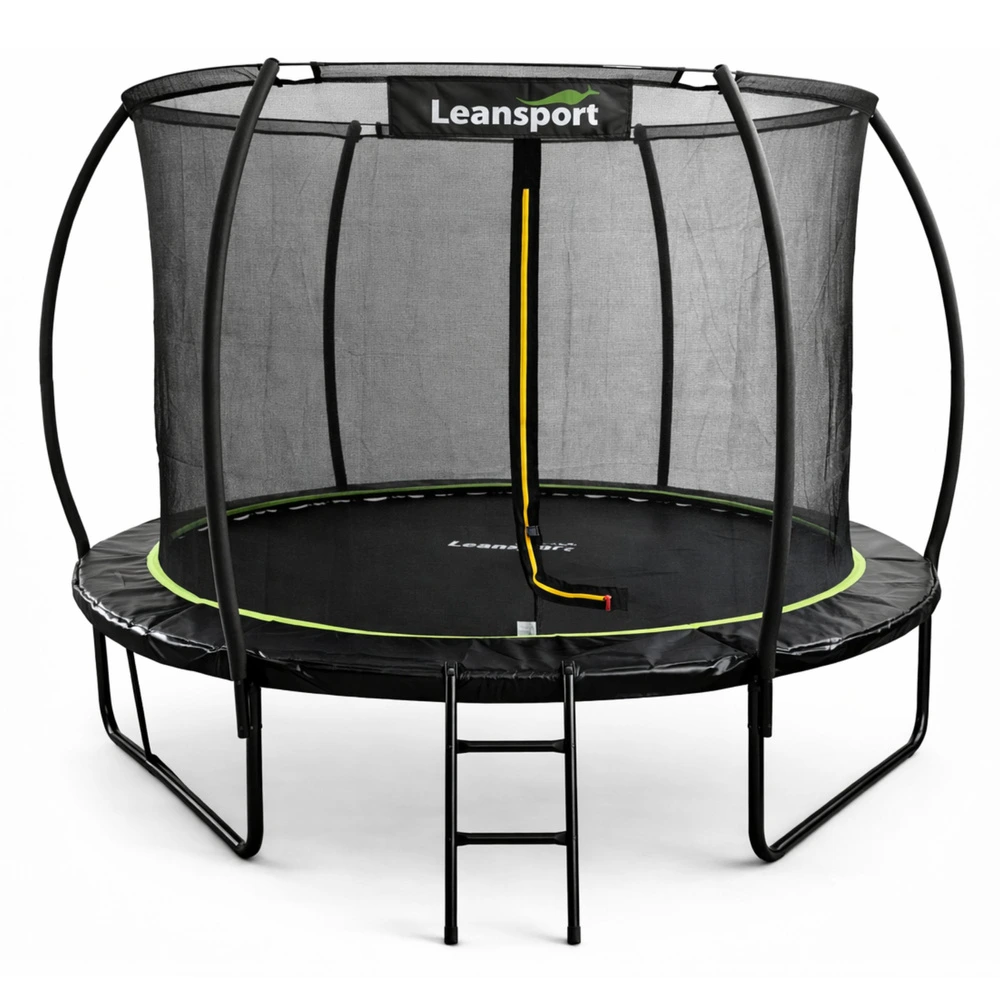 Záhradná trampolína LEAN 252 cm (8FT) s vnútornou sieťou, čierno-zelená, 150 kg