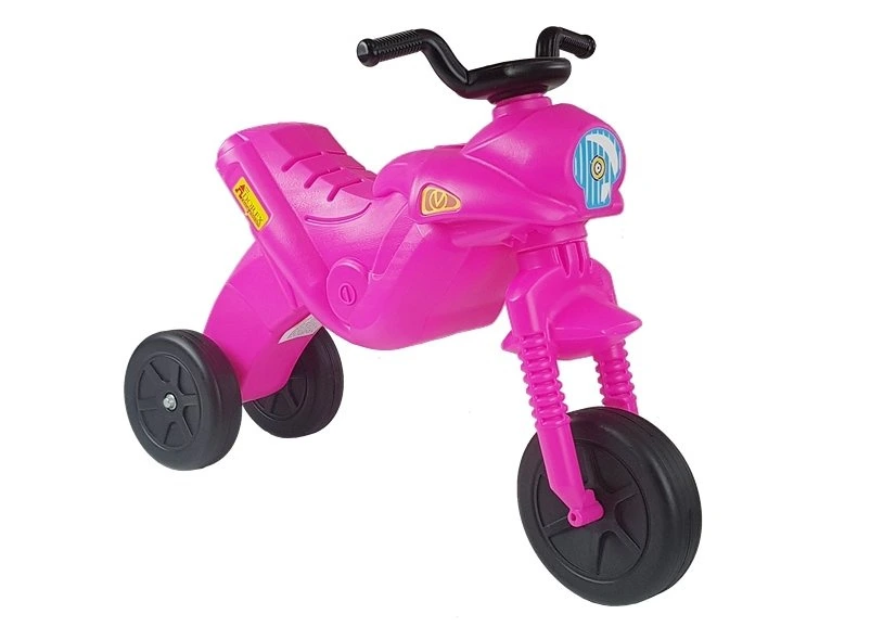 Dětské odrážedlo LEAN Toys Enduro Motorka Růžová 5045 pro děti od 24 měsíců, rozměry 50 x 70 x 30 cm — Celkový pohled