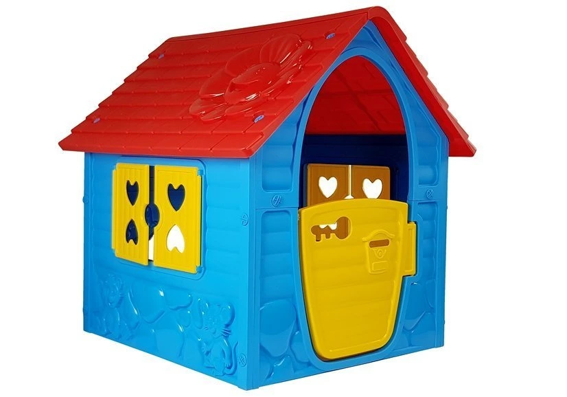 Dětský zahradní domek LEAN Toys modrý 90 x 98 x 106 cm — Celkový pohled