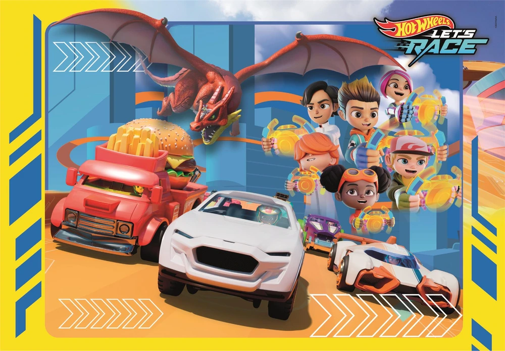 Clementoni Super Color Puzzle Hot Wheels 30 dílků 33,5×23,5 cm 3+ — Detail