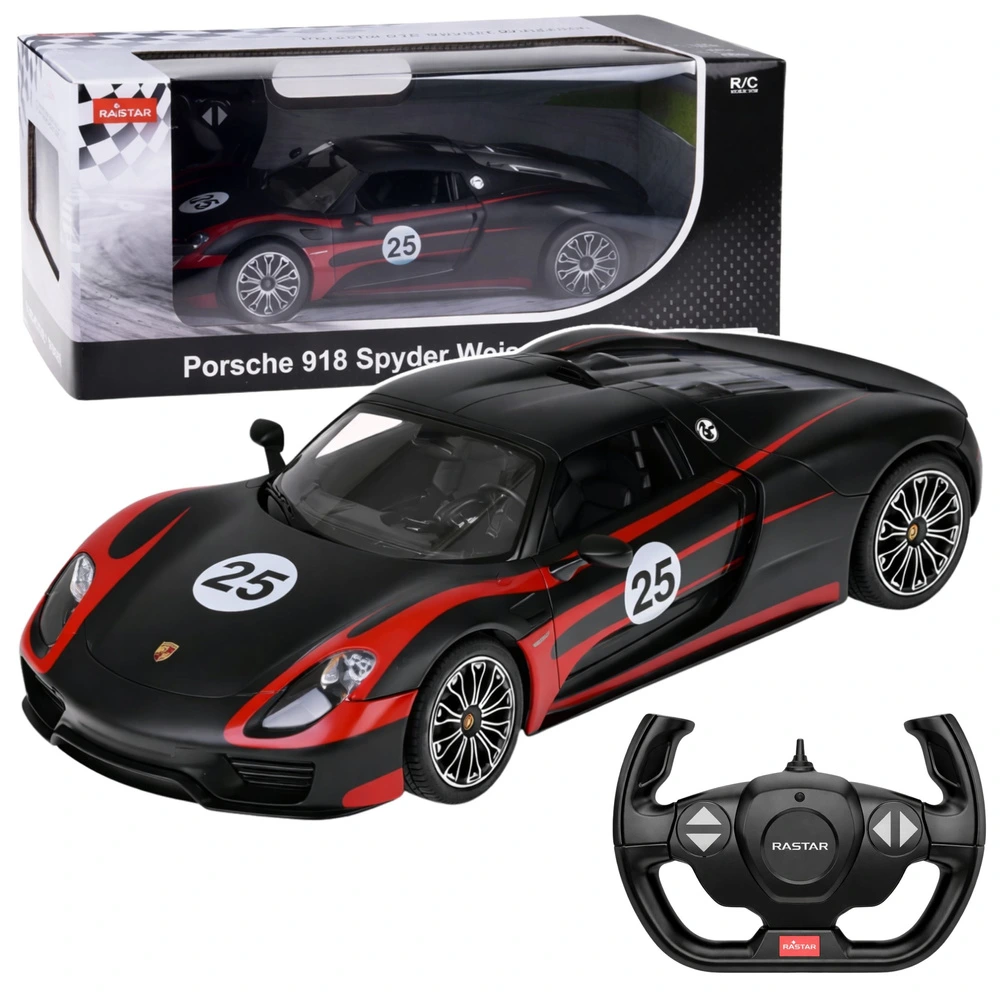 RC auto Porsche 918 Spyder Rastar 1:14, 2,4 GHz, čierne